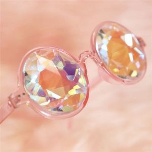 Party  Retro Round Kaleidoscope Sunglasses